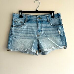 Loft Distressed Denim Blue Women's Shorts